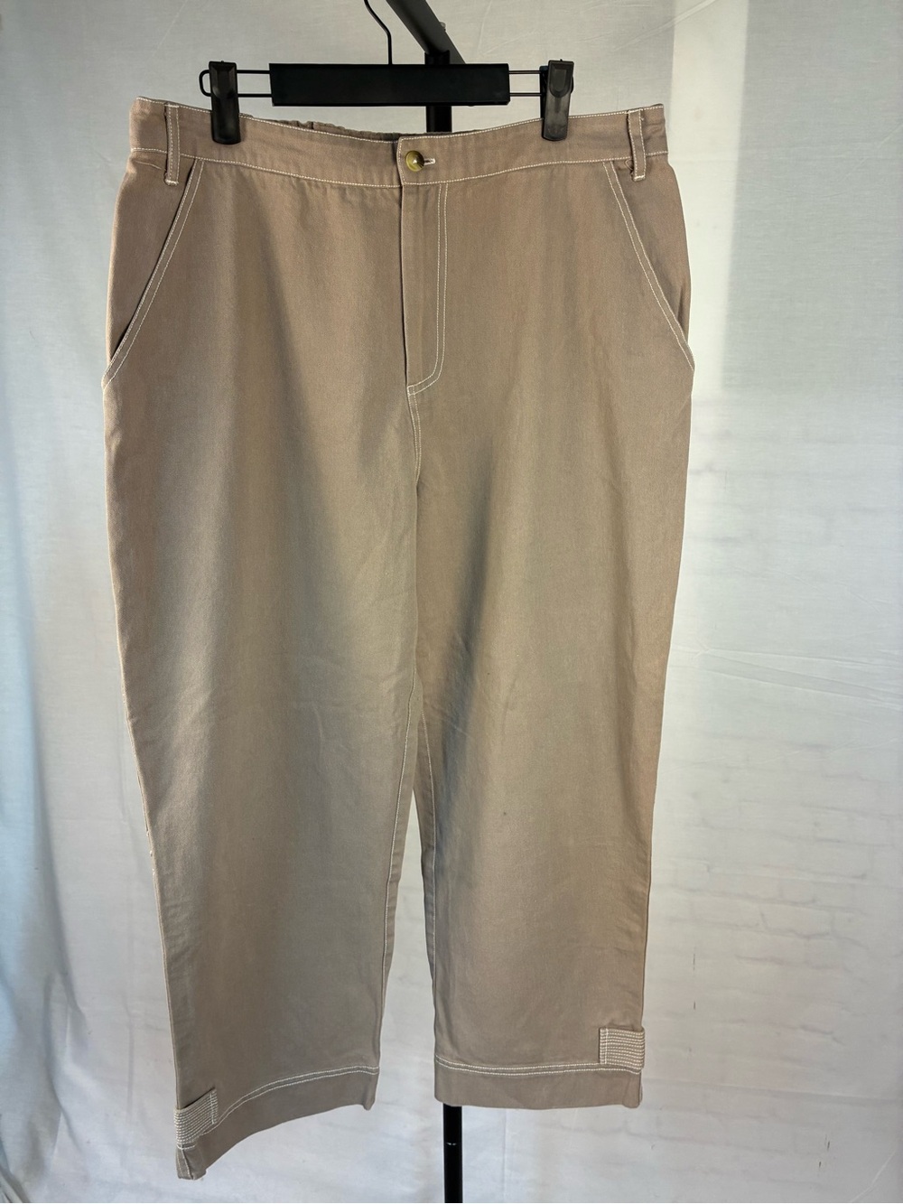 Harpersage Tan Cotton Canvas Utility Pants XL